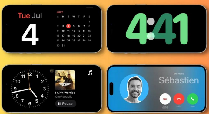 神木苹果手机维修分享iOS17横屏充电待机显示有什么好处 